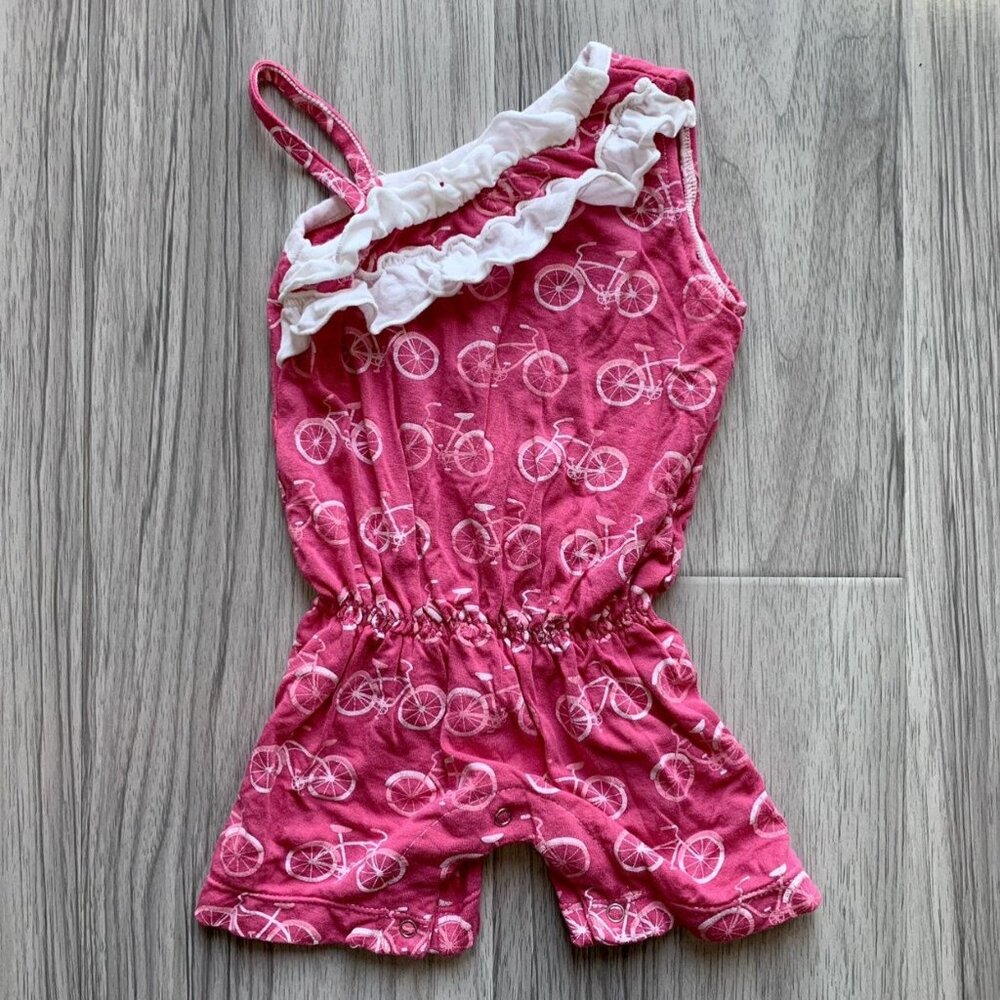 Kickee Pants Bicycles Diagonal Ruffle Romper